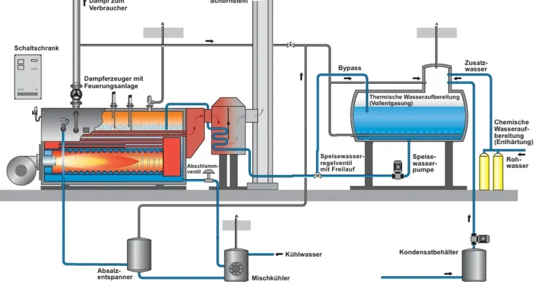 Industrielle Dampfanlage
